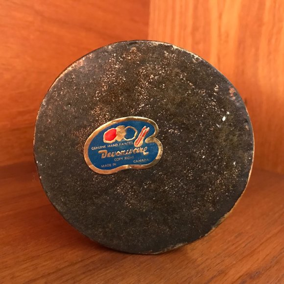 Mid Century Hand Painted 1960s Devonware Gold Chalkware Bust, Boy - Picture 7 of 7